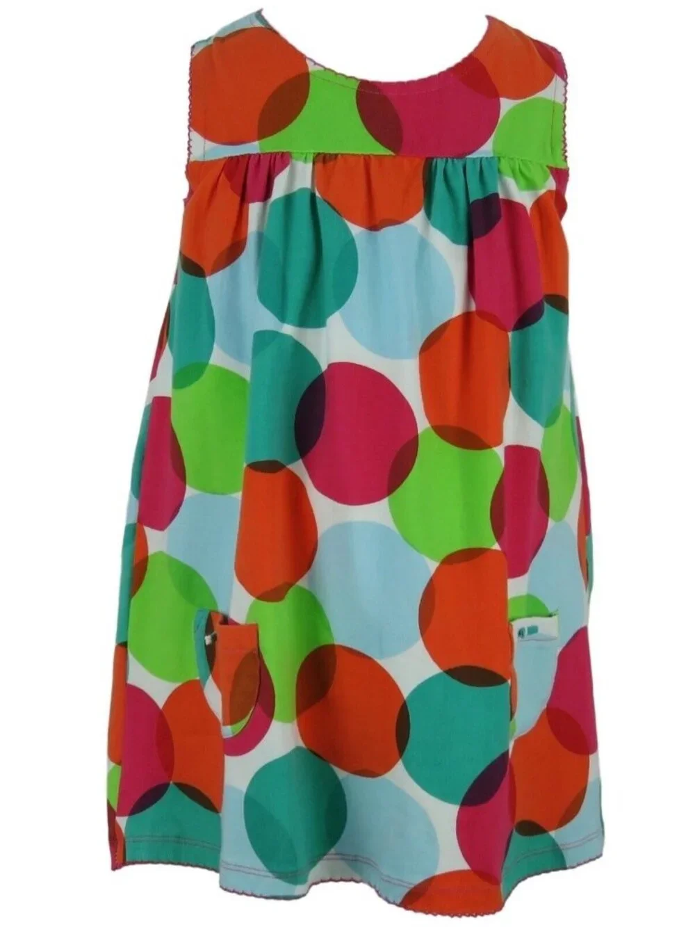 CR Kids Dress Toddler Size 4 Multi Colored Pullover Polka Dot Sleeveless
